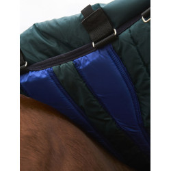 Coperta ComFiTec Plus Dynamic Turnout WeatherBeeta 100 g con collo staccabile Verde foresta / blu navy