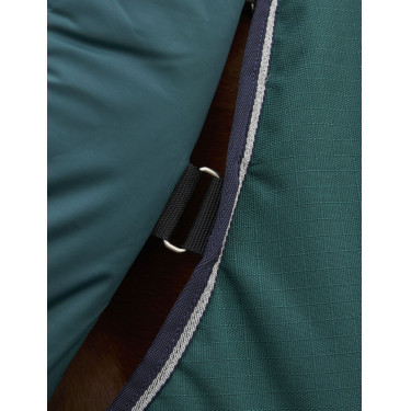 Coperta ComFiTec Plus Dynamic Turnout WeatherBeeta 100 g con collo staccabile Verde foresta / blu navy