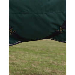 Coperta ComFiTec Plus Dynamic Turnout WeatherBeeta 100 g con collo staccabile Verde foresta / blu navy