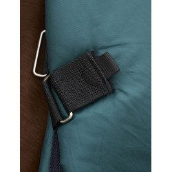 Coperta ComFiTec Plus Dynamic Turnout WeatherBeeta 100 g con collo staccabile Verde foresta / blu navy