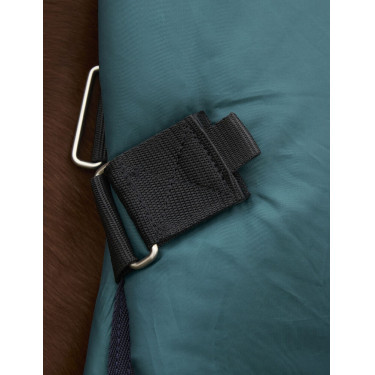 Coperta ComFiTec Plus Dynamic Turnout WeatherBeeta 100 g con collo staccabile Verde foresta / blu navy