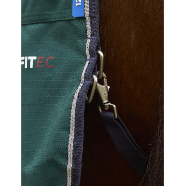 Coperta ComFiTec Plus Dynamic Turnout WeatherBeeta 100 g con collo staccabile Verde foresta / blu navy