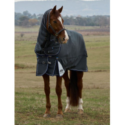 Coperta ComFiTec Ultra Turnout WeatherBeeta con collo staccabile 100 g Nero