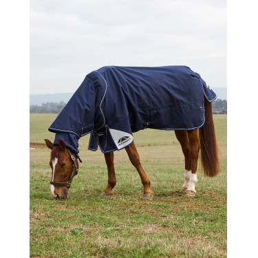Coperta ComFiTec Ultra Turnout WeatherBeeta con collo staccabile 100 g Marina Blu marino