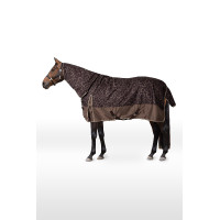 Coperta leggera da esterno Glasgow con copricollo Horze Prugna al cioccolato Marrone