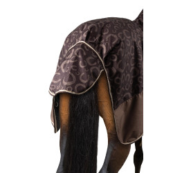 Coperta leggera da esterno Glasgow con copricollo Horze Prugna al cioccolato