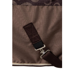 Coperta leggera da esterno Glasgow con copricollo Horze Prugna al cioccolato