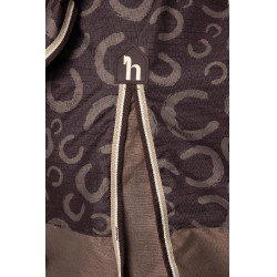 Coperta leggera da esterno Glasgow con copricollo Horze Prugna al cioccolato