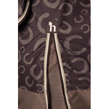 Coperta leggera da esterno Glasgow con copricollo Horze Prugna al cioccolato