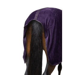 Coperta in pile Lincoln con colletto in pelliccia Horze Morella nera