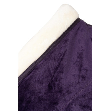 Coperta in pile Lincoln con colletto in pelliccia Horze Morella nera