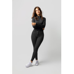 Pantaloni da equitazione termici Horze Grand Prix Pro da donna con grip integrale Nero Pantaloni da equitazione termici Horze Grand Prix Pro da donna con grip integrale Nero