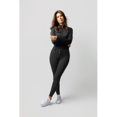 Pantaloni da equitazione termici Horze Grand Prix Pro da donna con grip integrale Nero Pantaloni da equitazione termici Horze Grand Prix Pro da donna con grip integrale Nero
