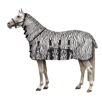 Coperta antimosche da pony con copricollo Horze Defender Zebra Motivi