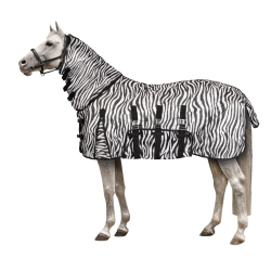 Coperta antimosche da pony con copricollo Horze Defender Zebra Motivi
