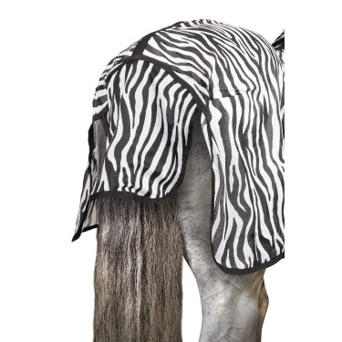 Coperta antimosche da pony con copricollo Horze Defender Zebra Motivi