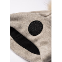 Cuffietta lavorata a maglia con pon pon rimovibile B Vertigo Sydney Pietra pomice marrone (marrone chiaro) Beige
