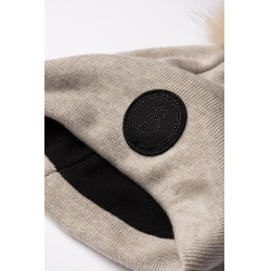 Cuffietta lavorata a maglia con pon pon rimovibile B Vertigo Sydney Pietra pomice marrone (marrone chiaro) Beige