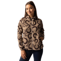 Giacca in pile da donna Horze Ariana Stampa marrone