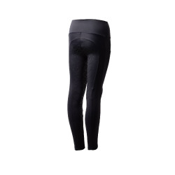 Leggings termici con grip integrale per bambini Horze Gillian Blu marino scuro
