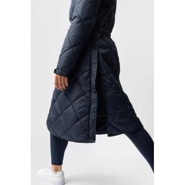 Sottogiacca lunga per impermeabile Horze Hazel Titano marino Blu marino