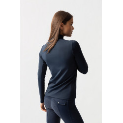 Maglietta da allenamento a maniche lunghe da donna Horze Lilian Mirtillo Grigio