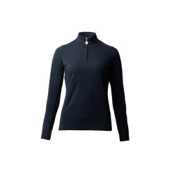 Maglietta da allenamento a maniche lunghe da donna Horze Lilian Mirtillo Grigio