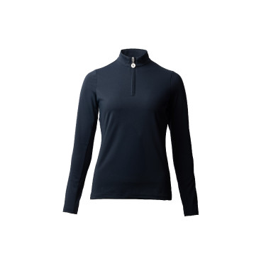 Maglietta da allenamento a maniche lunghe da donna Horze Lilian Mirtillo Grigio