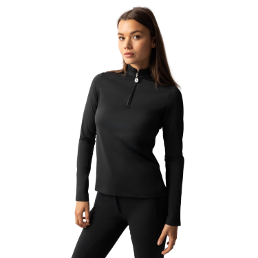 Maglietta da allenamento a maniche lunghe da donna Horze Lilian Nero