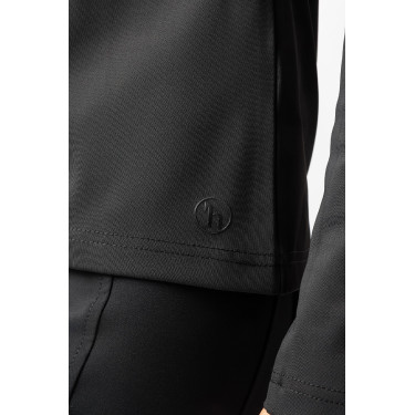 Maglietta da allenamento a maniche lunghe da donna Horze Lilian Nero