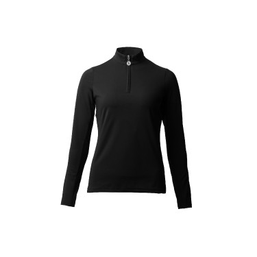 Maglietta da allenamento a maniche lunghe da donna Horze Lilian Nero