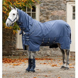 Coperta Horseware Show Ready Blu marino / blu marino e argento Coperta Horseware Show Ready Blu marino / blu marino e argento