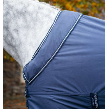 Coperta Horseware Show Ready Blu marino / blu marino e argento Coperta Horseware Show Ready Blu marino / blu marino e argento