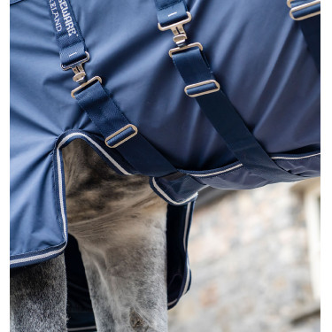 Coperta Horseware Show Ready Blu marino / blu marino e argento Coperta Horseware Show Ready Blu marino / blu marino e argento