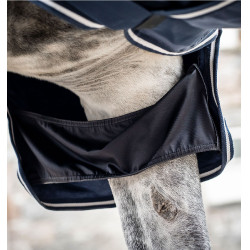 Coperta Horseware Show Ready Blu marino / blu marino e argento Coperta Horseware Show Ready Blu marino / blu marino e argento