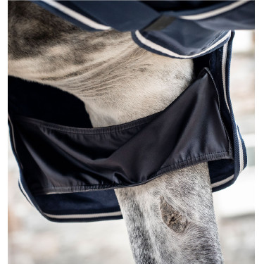 Coperta Horseware Show Ready Blu marino / blu marino e argento Coperta Horseware Show Ready Blu marino / blu marino e argento
