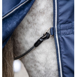 Coperta Horseware Show Ready Blu marino / blu marino e argento Coperta Horseware Show Ready Blu marino / blu marino e argento