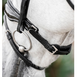 Briglia Horseware Diamante con chiudibocca flash Nero / nero