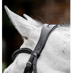 Briglia Horseware Diamante con chiudibocca flash Nero / nero