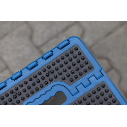 Sgabello-pedana pieghevole Hippo-Tonic Grip Turchese Blu Sgabello-pedana pieghevole Hippo-Tonic Grip Turchese Blu