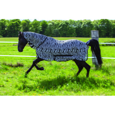 Camicia a rete Riding World Combo Motivo zebra nero / bianco Multicolore