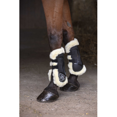 Stinchiere Norton XTR montone sintetico Nero