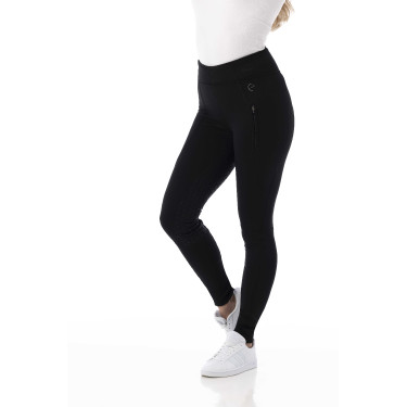 Pantaloni softshell Equithème Dolomyt fondo in silicone Nero