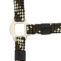 Capestro + lunghina Equitheme Intrecciato Beige / cioccolato / nero