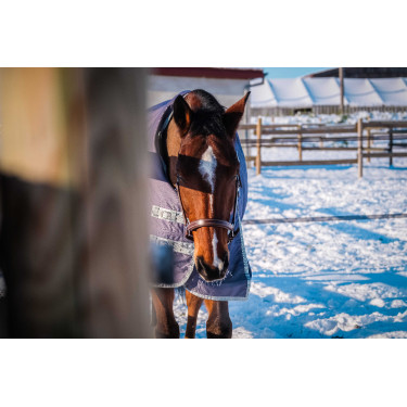 Coperta Equithème Tyrex 1200D riciclata Talpa Marrone