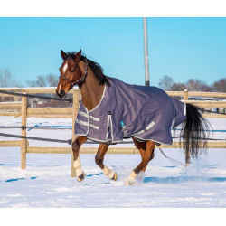 Coperta Equithème Tyrex 1200D riciclata Talpa Marrone