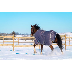 Coperta Equithème Tyrex 1200D riciclata Talpa Marrone