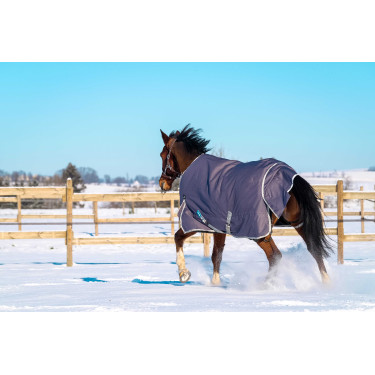 Coperta Equithème Tyrex 1200D riciclata Talpa Marrone