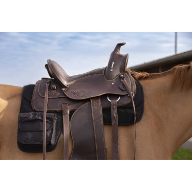 Tappeto western Westride con tasche Nero