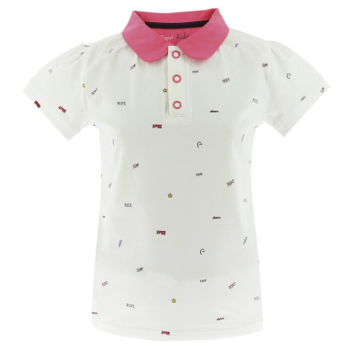 Polo Equi-Kids Love Blanc